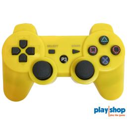 Gul PS3 controller trådløs til Playstation 3 - set forfra