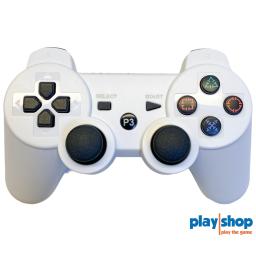 Hvid PS3 controller trådløs til Playstation 3 - set forfra