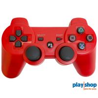 Rød PS3 controller trådløs til Playstation 3 - set forfra