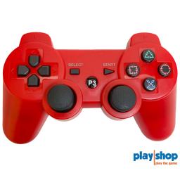 Rød PS3 controller trådløs til Playstation 3 - set forfra