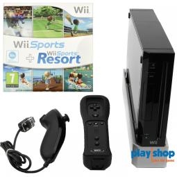 Nintendo Wii Konsol - Sort - Sports Resort - Wii sports
