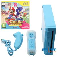 Nintendo Wii Konsol - Blå - Mario & Sonic London Olympic