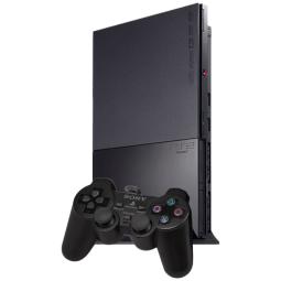Playstation 2 - Slim edition - Black - SCPH-90004 - PS2 konsol pakke