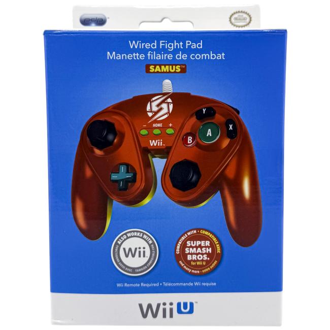 Wired Fight Pad - Samus Red Version - Boxed - Nintendo Wii - Wii U 
