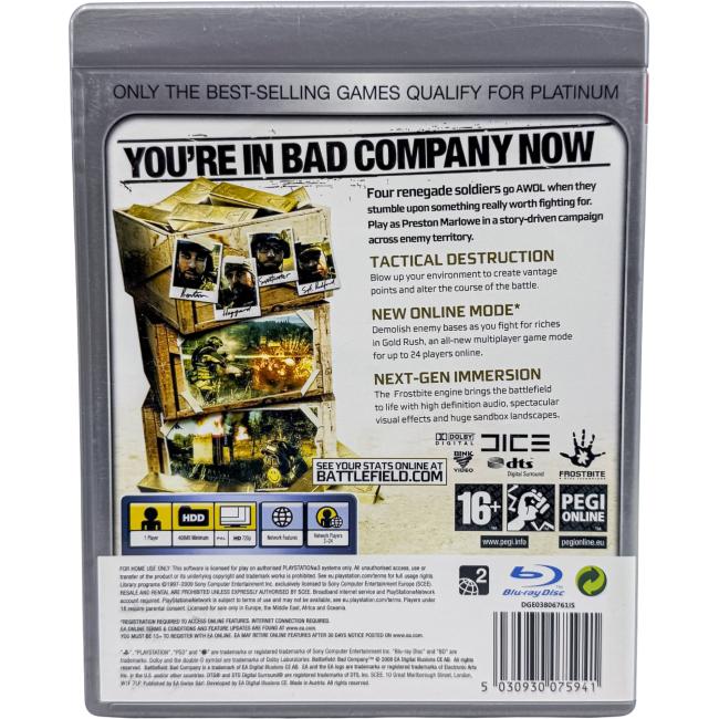 Battlefield: Bad Company - Platinum - Playstation 3 - PS3