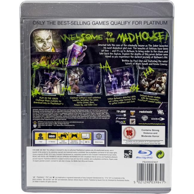Batman: Arkham Asylum - Platinum - Playstation 3 - PS3
