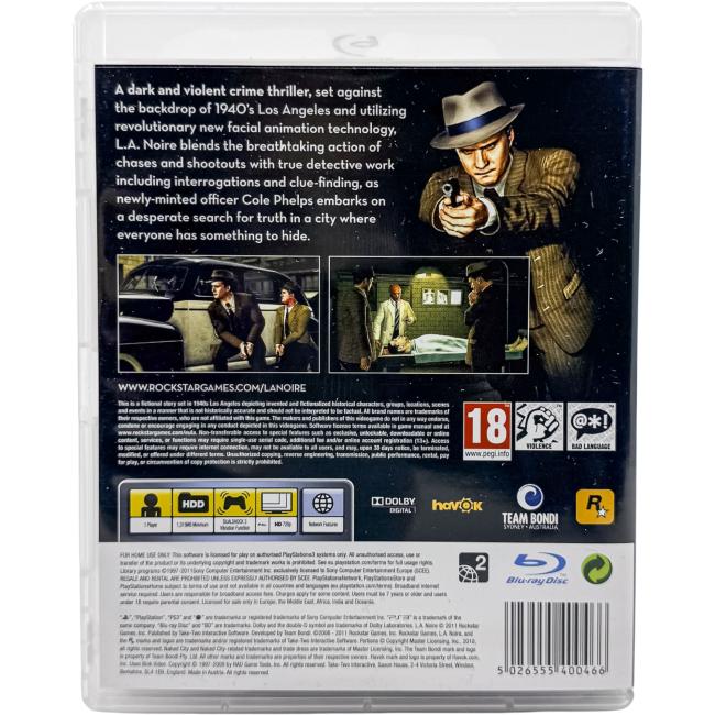 L.A. Noire - Playstation 3 - PS3