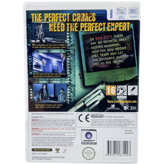 CSI: Crime Scene Investigation - Deadly Intent - Nintendo Wii
