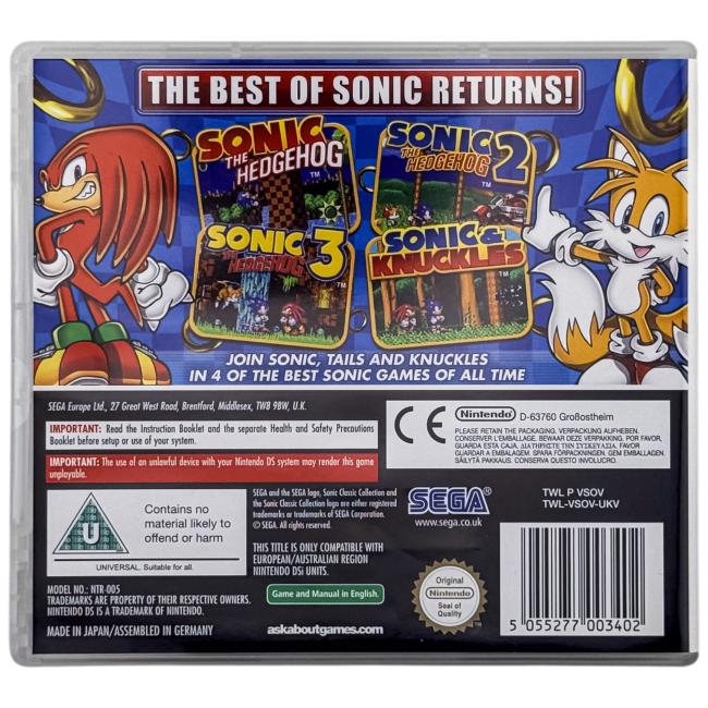 Sonic Classic Collection - Nintendo DS