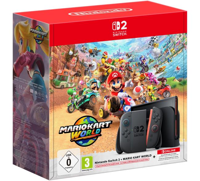 Æsken til Nintendo Switch 2 + Mario Kart World + 3 Month Nintendo Switch Online