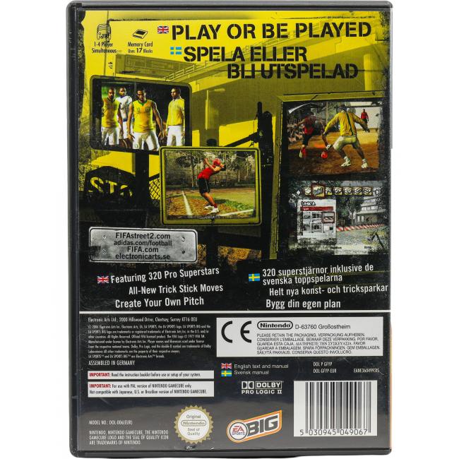 Bagsiden af FIFA Street 2 til Nintendo GameCube