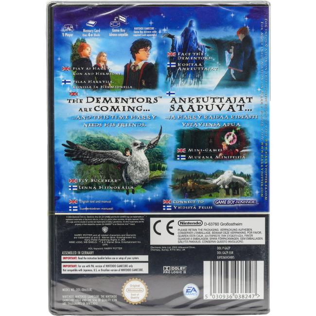 Bagsiden af Harry Potter and the Prisoner of Azkaban til Nintendo GameCube