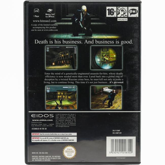 Bagsiden af Hitman 2: Silent Assassin til Nintendo GameCube