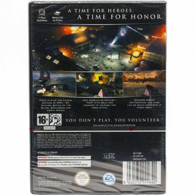 Bagsiden af Medal of Honor European Assault til Nintendo GameCube