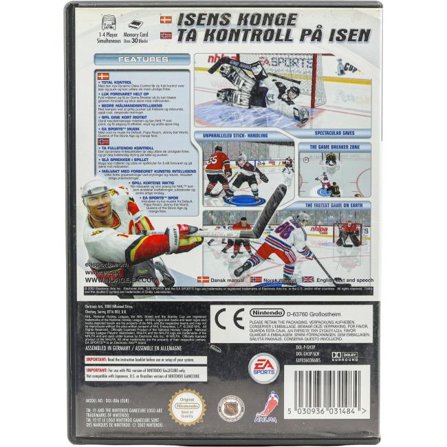 Bagsiden af NHL 2003 til Nintendo GameCube