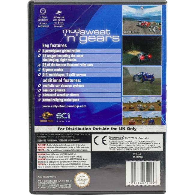 Bagsiden af Rally Championship til Nintendo GameCube