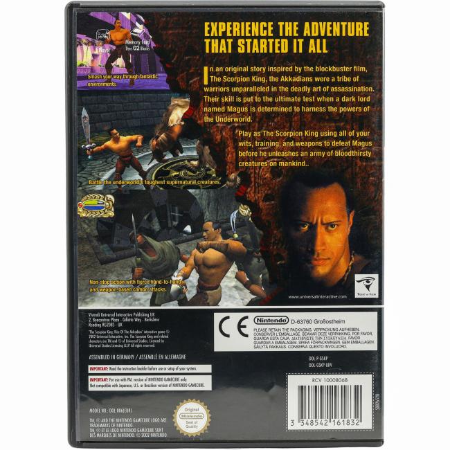 Bagsiden af The Scorpion King: Rise of the Akkadian til Nintendo GameCube