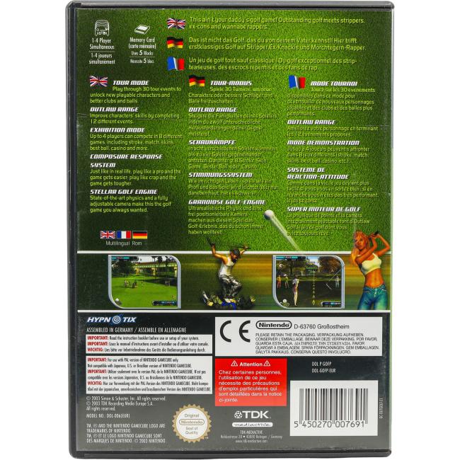 Bagsiden af Outlaw Golf til Nintendo GameCube