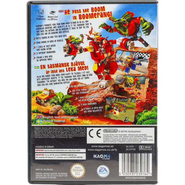 Bagsiden af Ty the Tasmanian Tiger 2: Bush Rescue til Nintendo GameCube