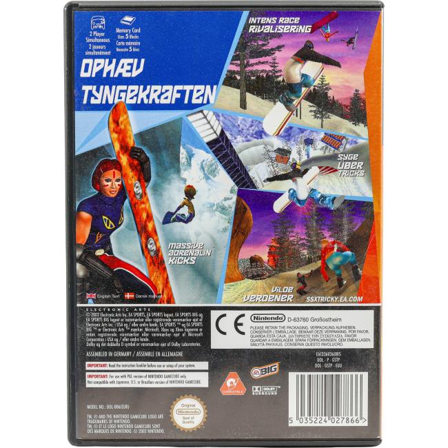 Bagsiden af SSX Tricky til Nintendo GameCube